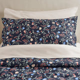 BRUDKRUSBÄR comforter set, black/floral pattern, 150x200/50x80 cm