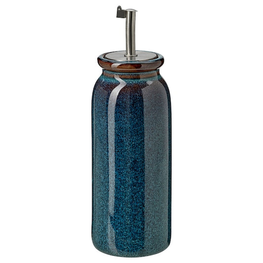 BRUGDHAJ - Oil/vinegar bottle, blue, 19 cm