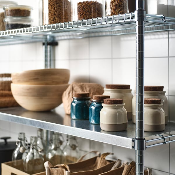 BRUGDHAJ jar with lid, beige, 0.3 l