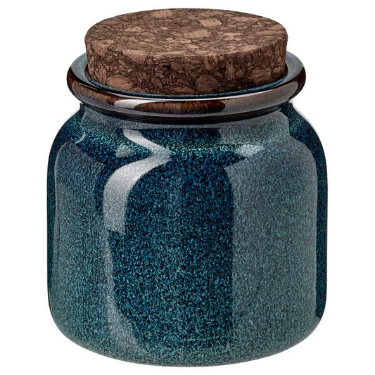 BRUGDHAJ - Jar with lid, blue, 0.3 l