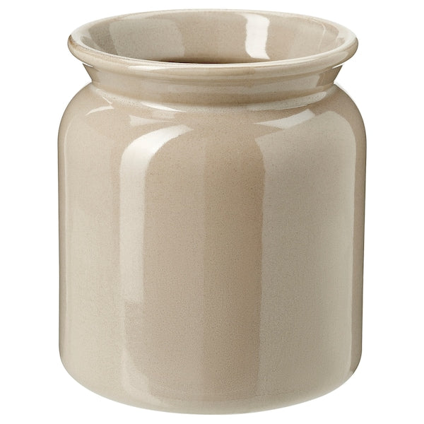 BRUGDHAJ - Utensil holder, beige, 15 cm