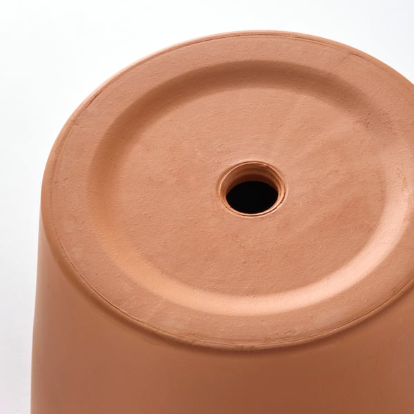 BRUNBÄR plant pot with saucer, outdoor terracotta, 12 cm