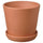 BRUNBÄR - BRUNBÄR Plant pot with saucer, outdoor terracotta, 24 cm