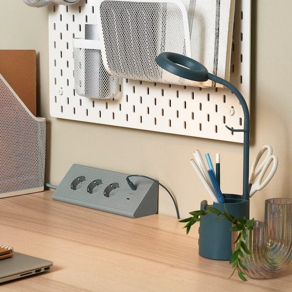 Ikea BRUNBÅGE - LED work lamp, with dimmable/turquoise light box ,