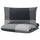 BRUNKRISSLA - BRUNKRISSLA Duvet cover and 2 pillowcases, black, 200x200/50x80 cm