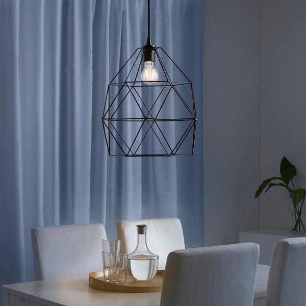 BRUNSTA / HAVSDJUP hanging lamp, black, 30 cm
