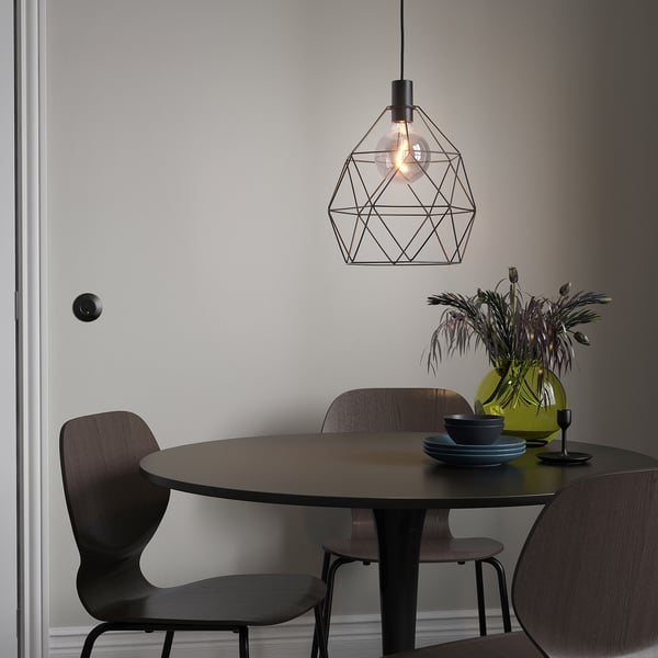 BRUNSTA pendant lamp shade, black, 30 cm