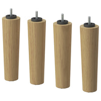 BRYNILEN leg, oak effect, 20 cm, 4 pack