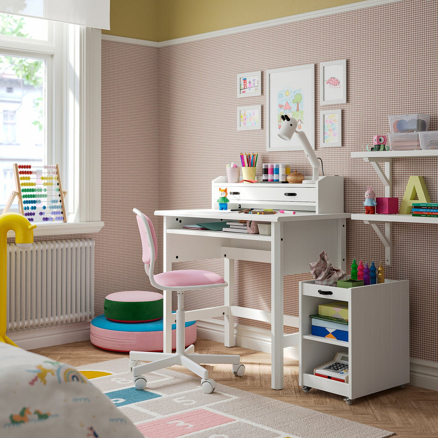 BRYTNING desk, white, 85x53x75 cm