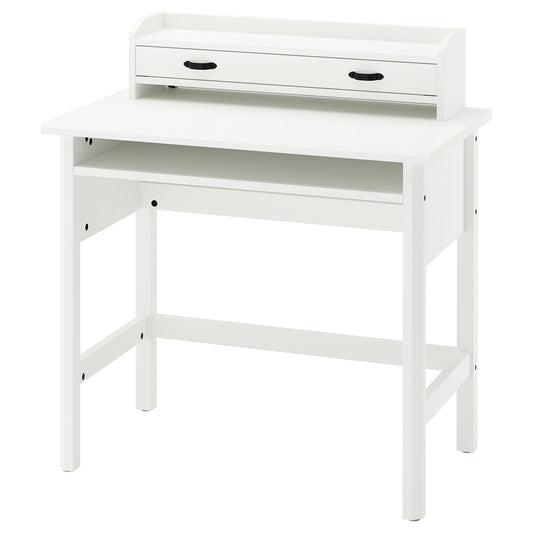 BRYTNING desk with add-on unit, white, 85x53 cm