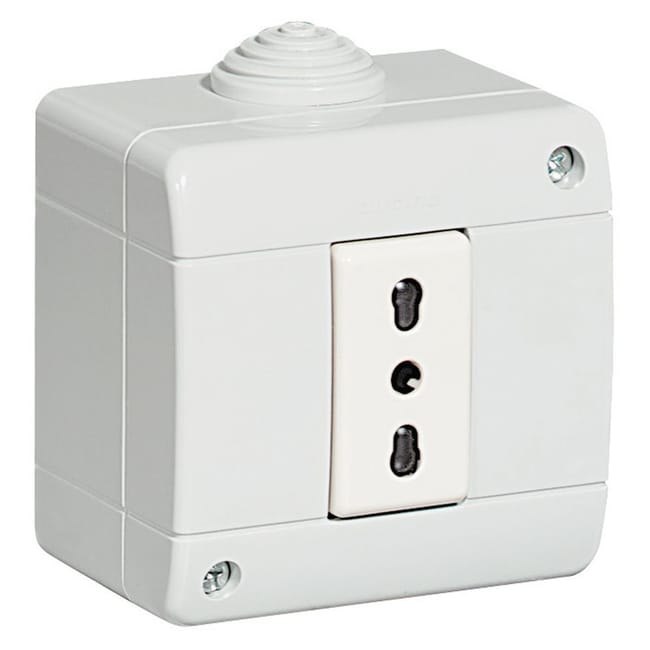 KIT - TWO-PIN SOCKET IN HOUSING IP40 1 MOD