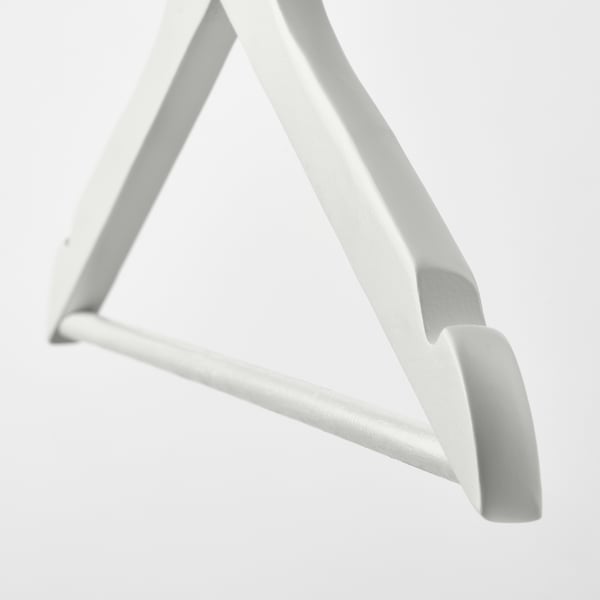 BUMERANG hanger, white, 43 cm, 8 pack