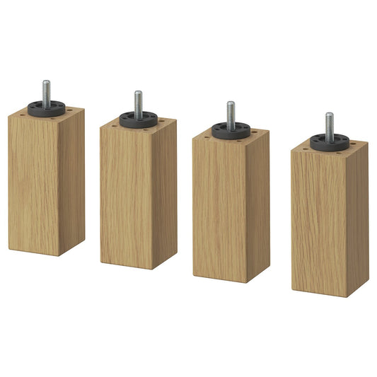 BURFJORD leg, oak effect, 55 mmx12.5x55 mm cm, 4 pack