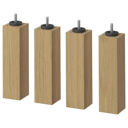 BURFJORD leg, oak effect, 55 mmx20x55 mm cm, 4 pack