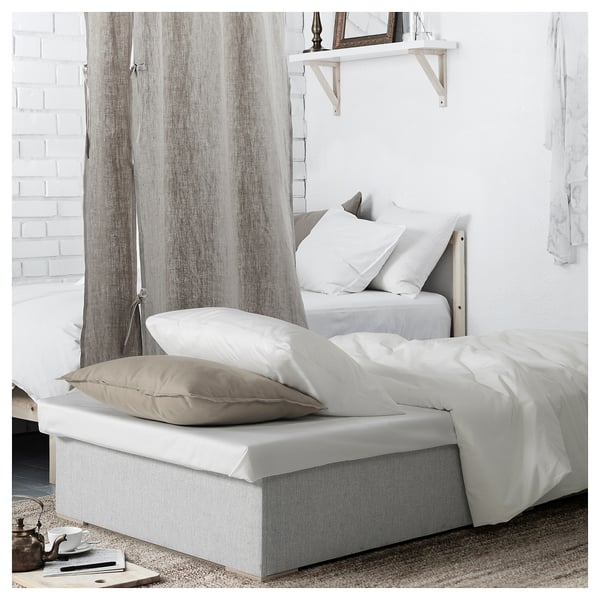 BURSERYD pouffe/mattress, foldable, grey, 80x33x200 cm