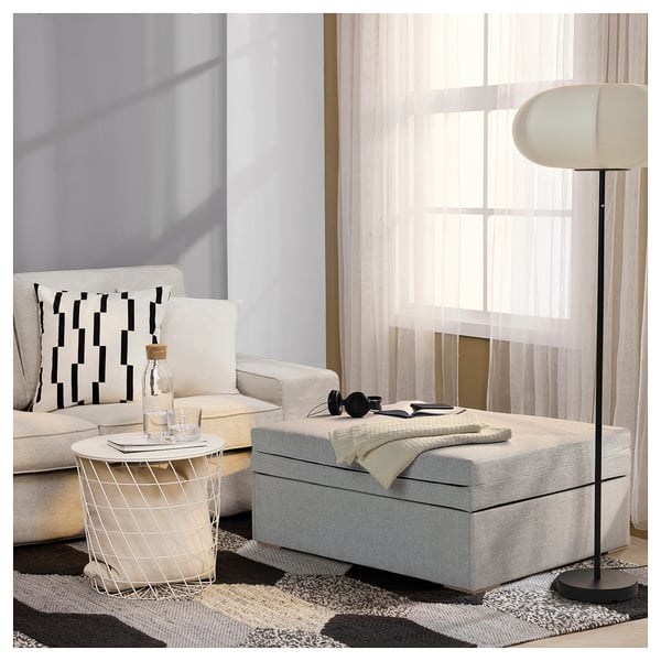BURSERYD pouffe/mattress, foldable, grey, 80x33x200 cm