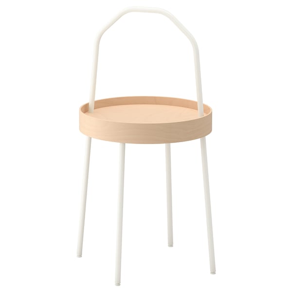 BURVIK side table, white, 38 cm