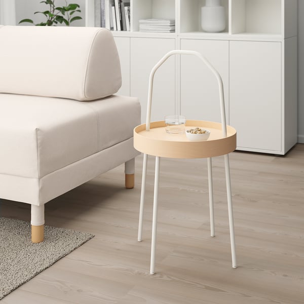 BURVIK side table, white, 38 cm