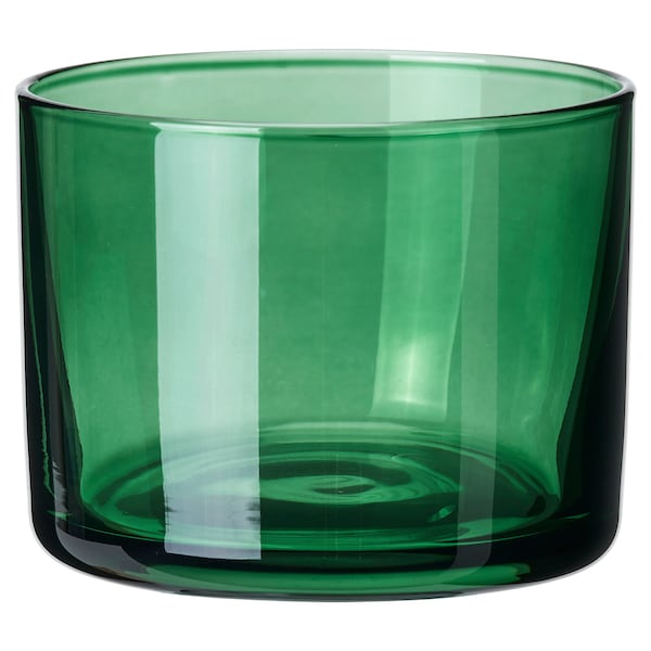 BUSKBJÖRK - Candlestick, dark green,6 cm
