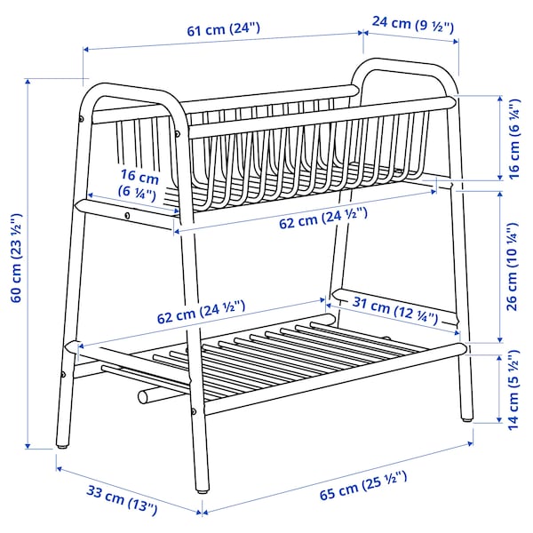 BUSKBO - Plant stand, rattan, 60 cm