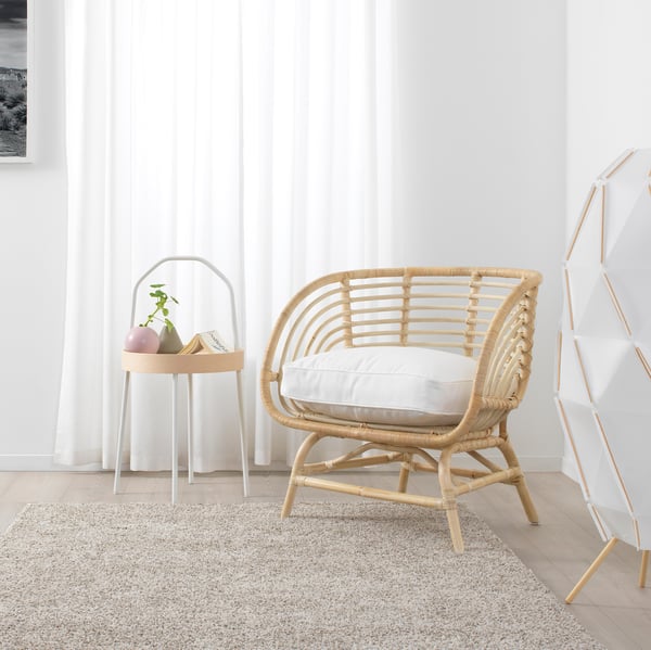 BUSKBO armchair, rattan, 72x75x63 cm