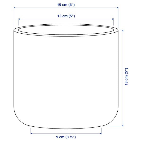 Ikea BUSKKAPRIFOL - Plant pot, in/outdoor/beige, 12 cm