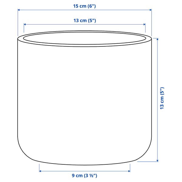 BUSKKAPRIFOL plant pot, in/outdoor/beige, 12 cm