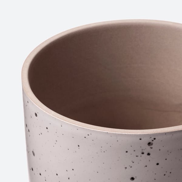 BUSKKAPRIFOL plant pot, in/outdoor/beige, 12 cm