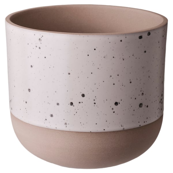 BUSKKAPRIFOL plant pot, in/outdoor/beige, 12 cm