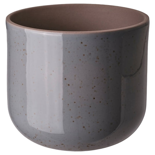 BUSKKAPRIFOL - Plant pot, in/outdoor/grey-blue, 15 cm