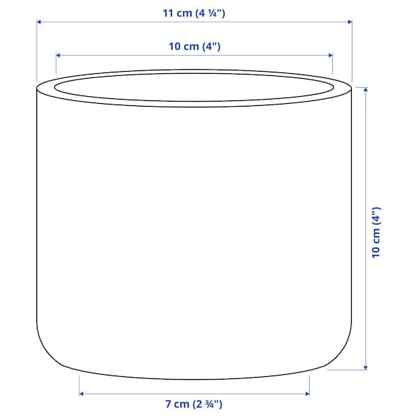 Ikea BUSKKAPRIFOL - Plant pot, in/outdoor/grey, 9 cm