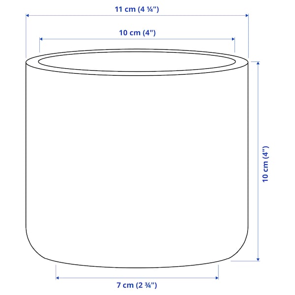 BUSKKAPRIFOL - Plant pot, in/outdoor/grey, 9 cm