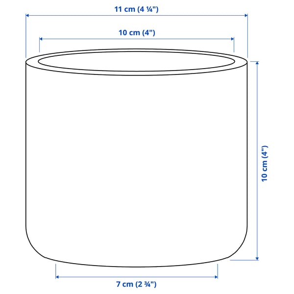 BUSKKAPRIFOL - BUSKKAPRIFOL Plant pot, in/outdoor/grey, 9 cm