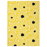 BUSKOPUNTIA pre-cut fabric, yellow black/white/dot pattern, 150x300 cm