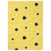 BUSKOPUNTIA pre-cut fabric, yellow black/white/dot pattern, 150x300 cm