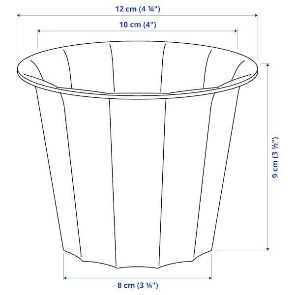 BUSKVERK - Plant pot, in/outdoor grey, 9 cm