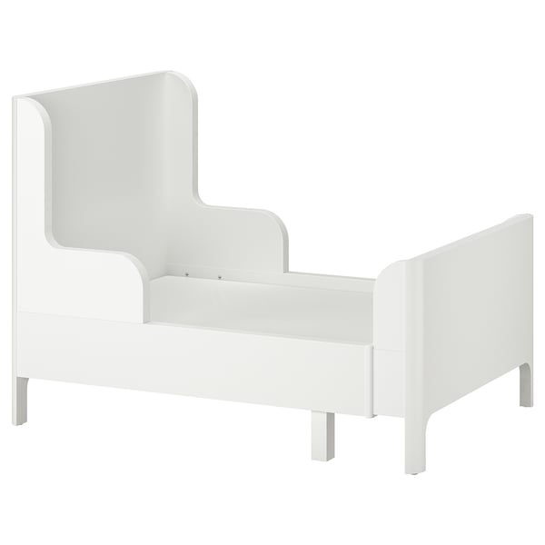 BUSUNGE extendable bed, white, 80x200 cm