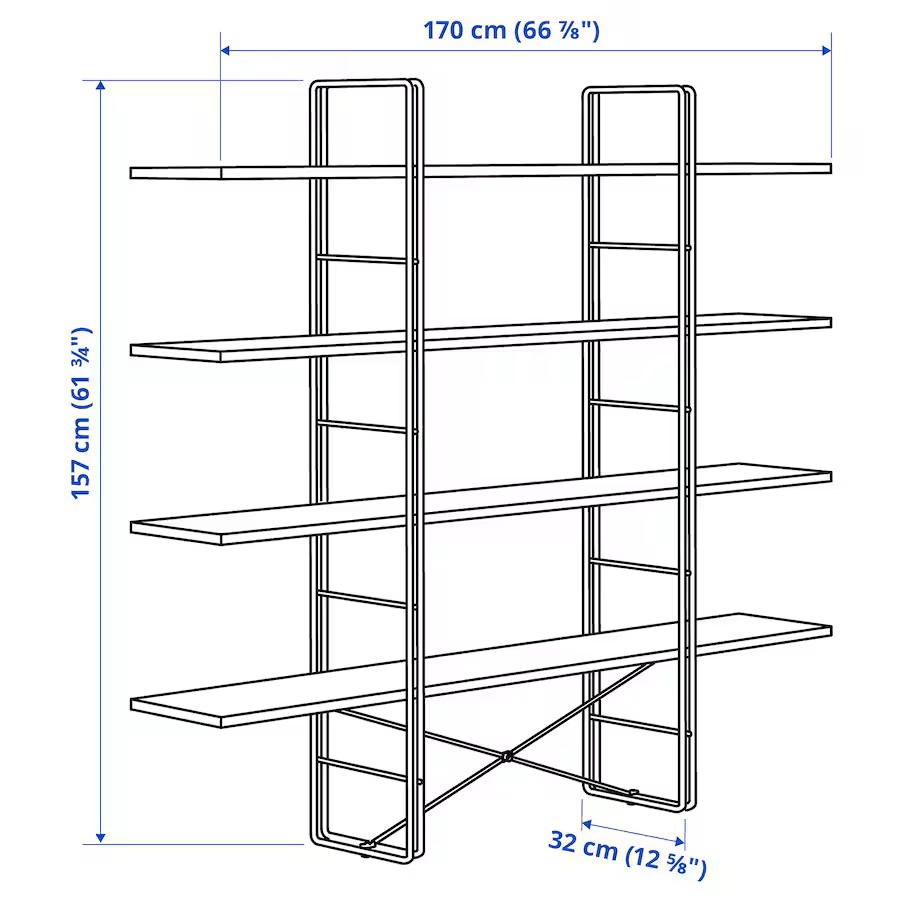 Ikea BYAKORRE Open shelf