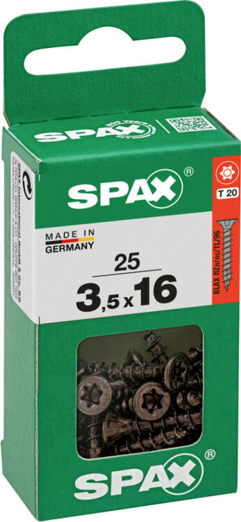 SPAX TSP T-STAR PLUS BLACK 3.5X16 S 25 PCS