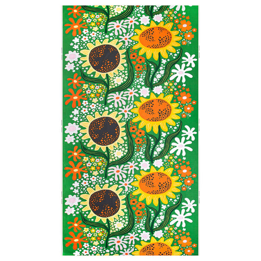 CAFEBITRÄDE pre-cut fabric, green/multicolour floral pattern, 150x300 cm