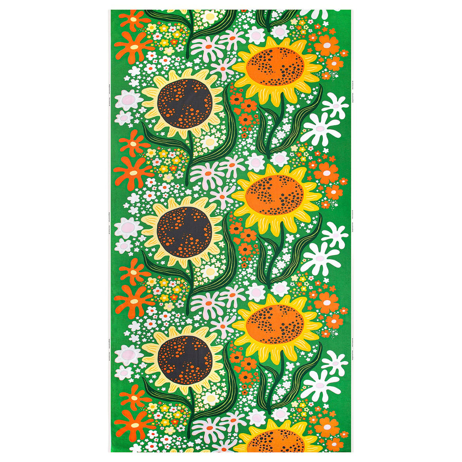 CAFEBITRÄDE pre-cut fabric, green/multicolour floral pattern, 150x300 cm