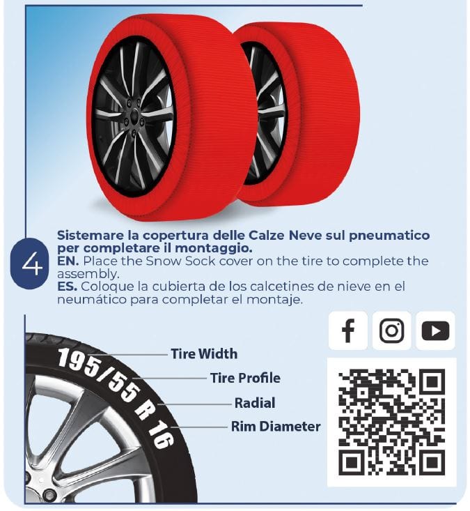 Bricocenter CALZE NEVE ACTIVE SERIES, ROSSE, OMOLOGATE EN 16662-1 MISURA XXL