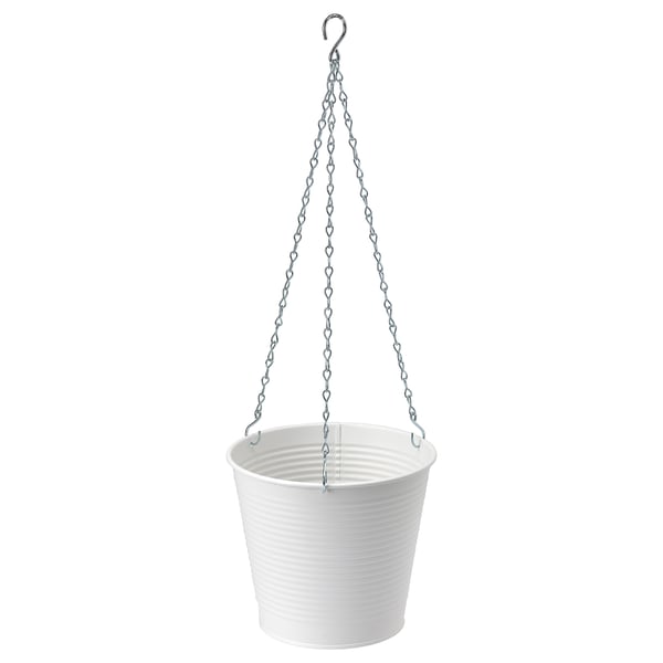 CASHEWÄPPLE hanging planter, in/outdoor white, 15 cm