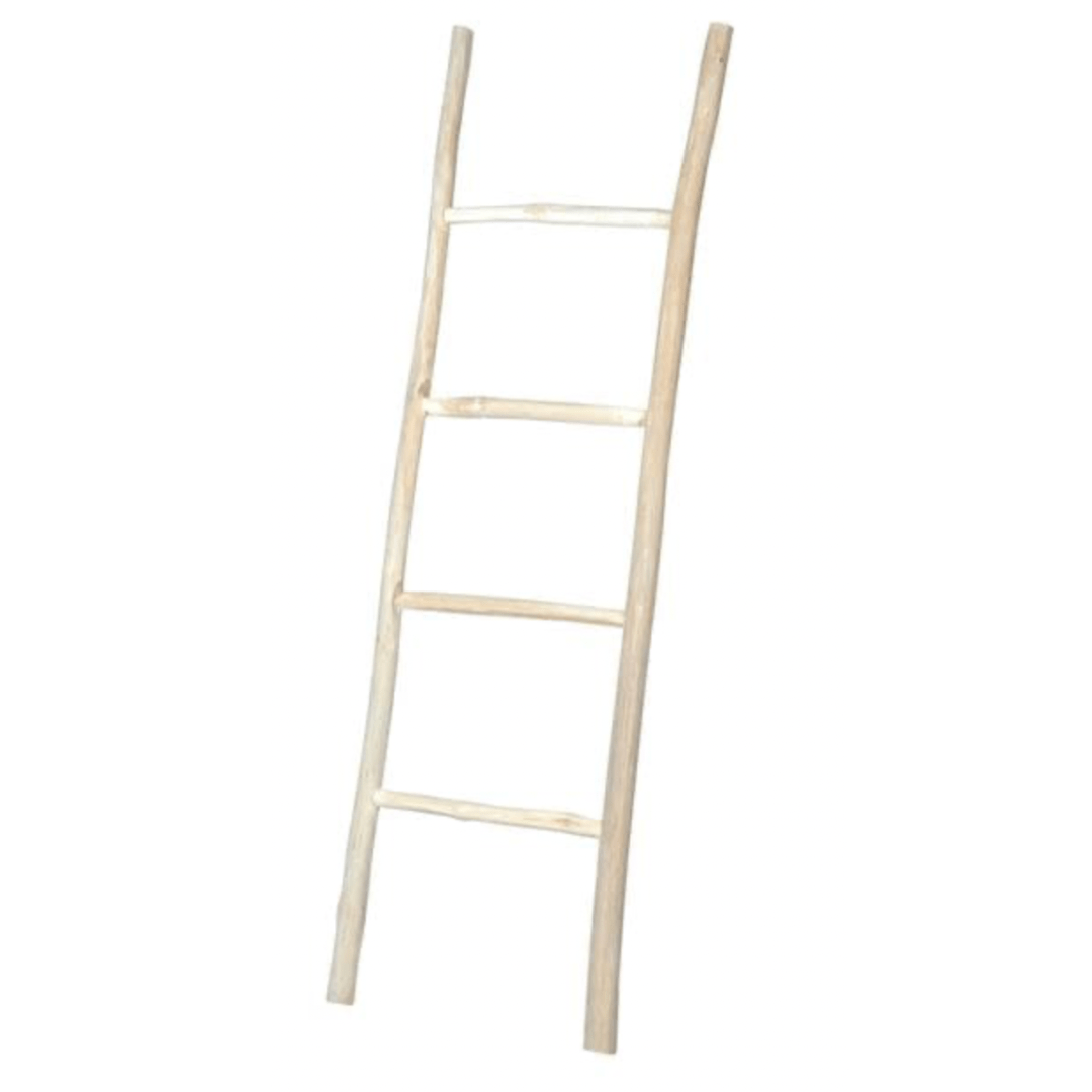 TEAK Natural ladder H 150 x W 45 x D 4 cm | Best Price at Maltashopper.com