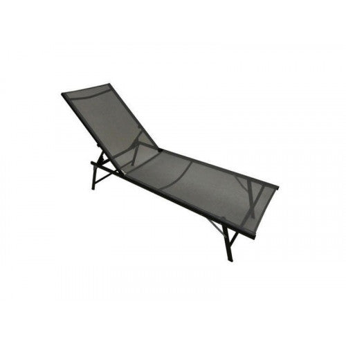 MALLORCA STEEL TEXTILENE LOUNGER BLACK