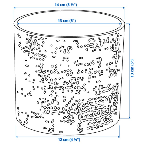 CHIAFRÖN plant pot, in/outdoor white, 12 cm