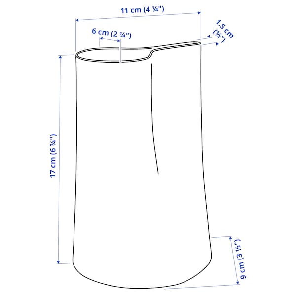 CHILIFRUKT vase/watering can, bright blue, 17 cm