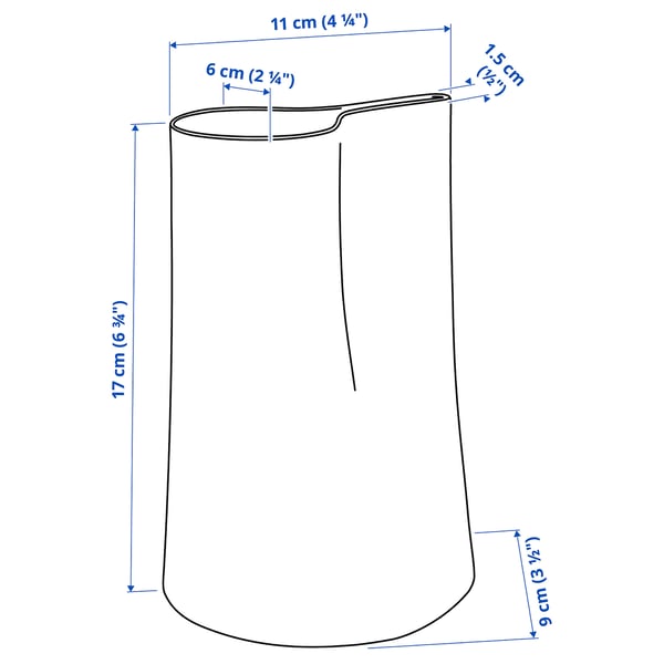 CHILIFRUKT vase/watering can, bright blue, 17 cm