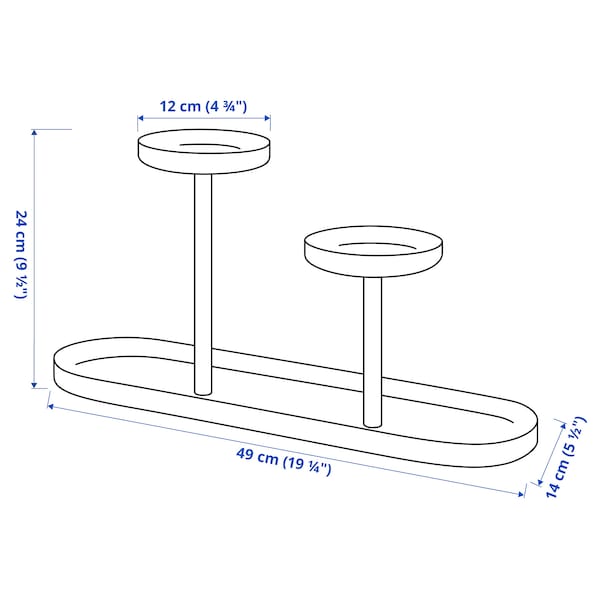 CHILISTRÅN - Plant stand, white, 24 cm