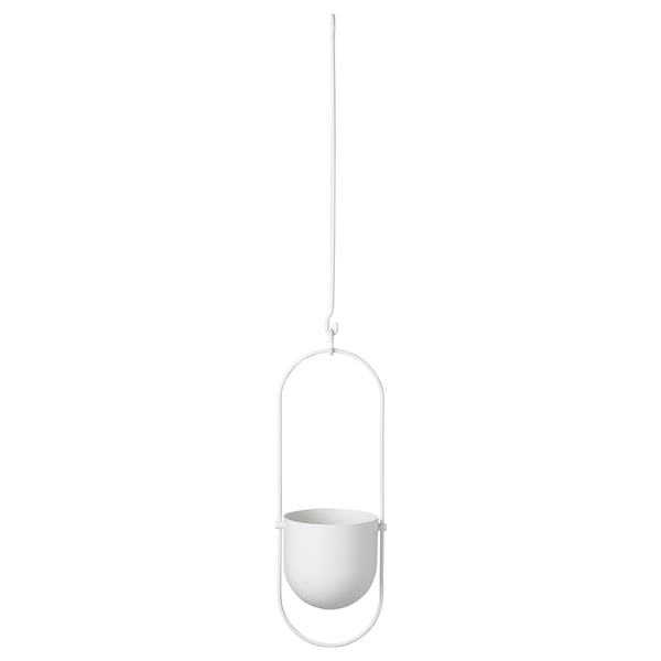 CHILISTRÅN hanging planter, in/outdoor white, 12 cm